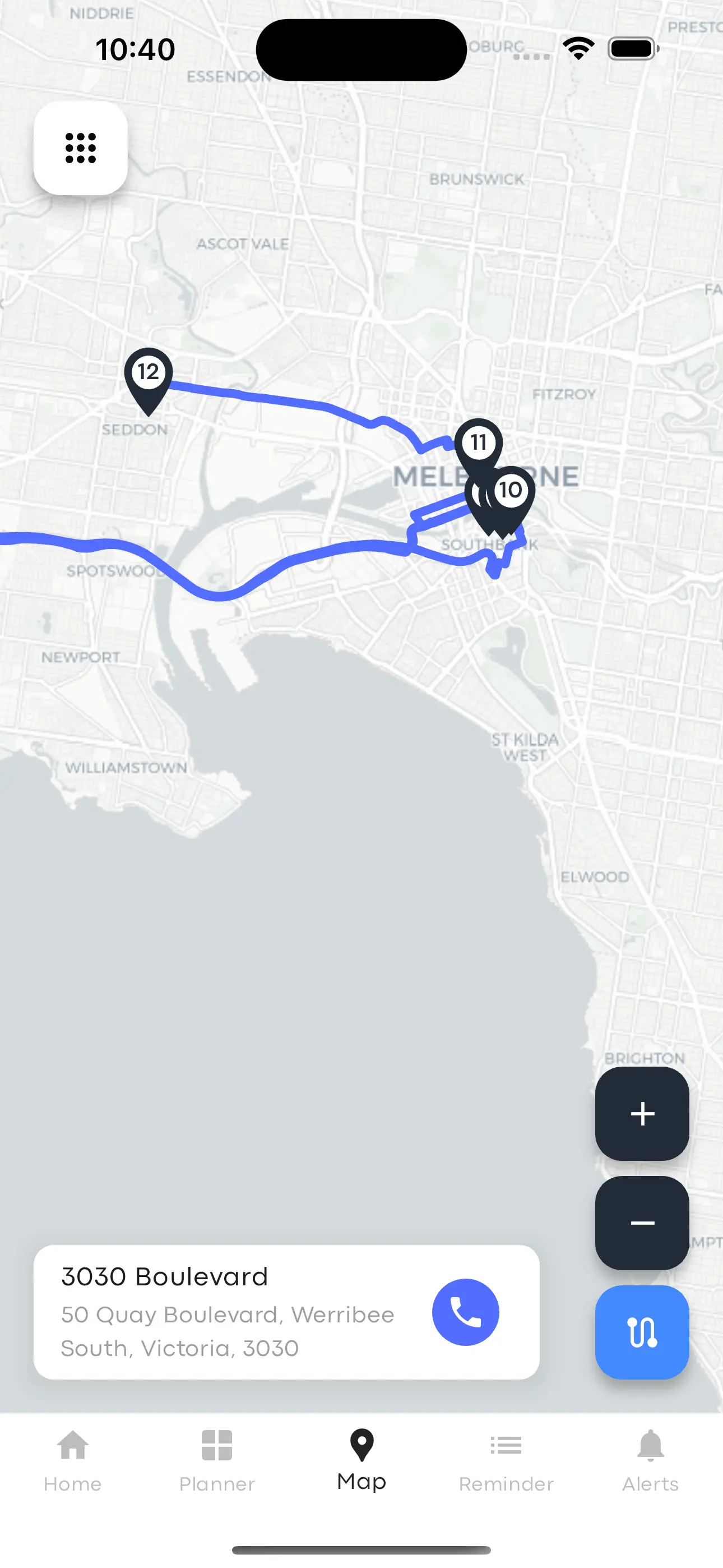 Leady AI route optimization showing efficient path planning and fuel savings